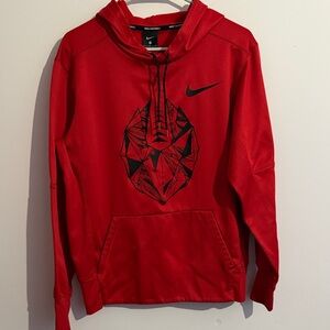 Nike Men's Red Graphic Hoodie